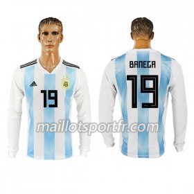 Maillot de Foot Argentine Banega 19 Domicile Coupe du monde 2018 ML
